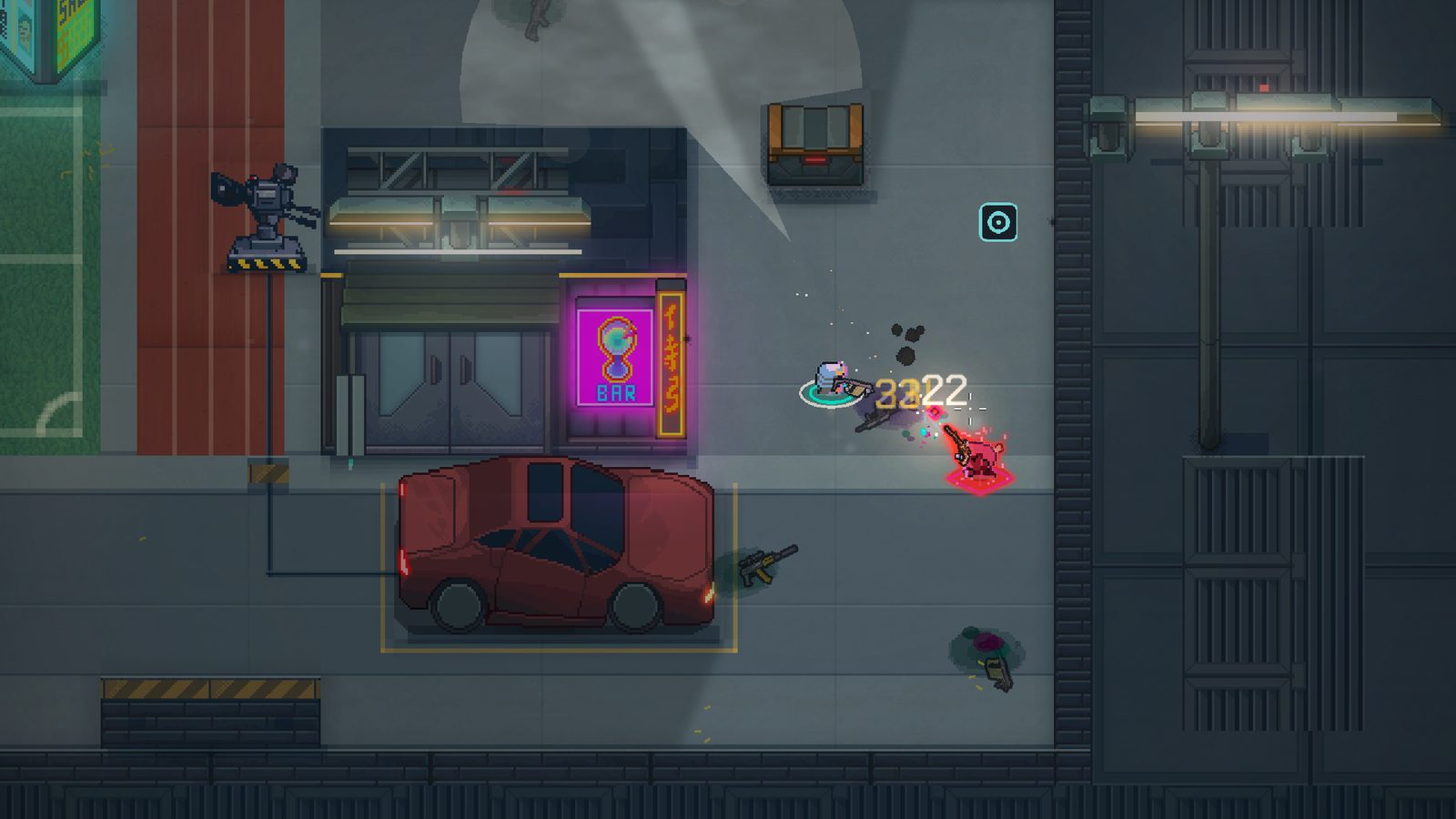 A firefight on Kill Show Stadium